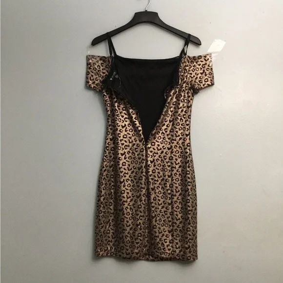 GUESS Tan Bodycon Mini Dress for Night Out - Picture 7 of 15